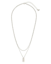 Load image into Gallery viewer, Initial Tag Layered Chain Necklace