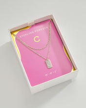 Load image into Gallery viewer, Initial Tag Layered Chain Necklace