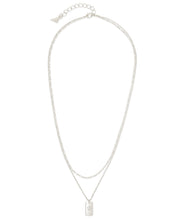 Load image into Gallery viewer, Initial Tag Layered Chain Necklace