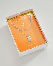 Load image into Gallery viewer, Initial Tag Layered Chain Necklace