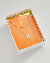 Load image into Gallery viewer, Initial Tag Layered Chain Necklace