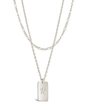 Load image into Gallery viewer, Initial Tag Layered Chain Necklace