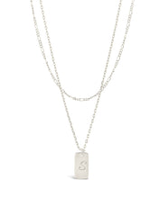 Load image into Gallery viewer, Initial Tag Layered Chain Necklace