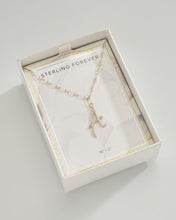 Load image into Gallery viewer, Textured Initial Charm Pendant Necklace