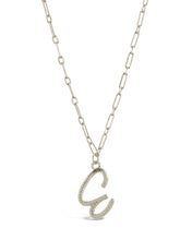 Load image into Gallery viewer, Textured Initial Charm Pendant Necklace