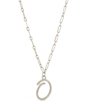 Load image into Gallery viewer, Textured Initial Charm Pendant Necklace