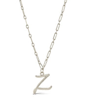 Load image into Gallery viewer, Textured Initial Charm Pendant Necklace