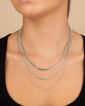 Load image into Gallery viewer, Brenna Triple Layered Chain Necklace