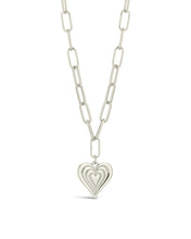 Load image into Gallery viewer, Paperclip Beating Heart Pendant Necklace