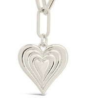 Load image into Gallery viewer, Paperclip Beating Heart Pendant Necklace