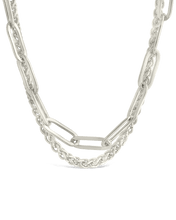 Load image into Gallery viewer, Emery Paperclip & Curb Chain Layered Necklace