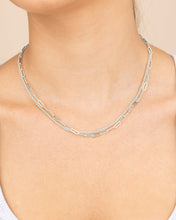 Load image into Gallery viewer, Emery Paperclip & Curb Chain Layered Necklace