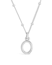 Load image into Gallery viewer, Sterling Silver Initial Necklace with Beaded Chain
