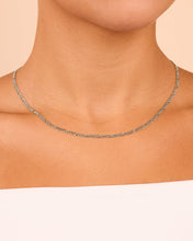 Load image into Gallery viewer, Sterling Silver Figaro Chain Necklace