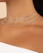 Load image into Gallery viewer, Sterling Silver Figaro Chain Necklace