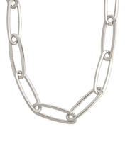 Load image into Gallery viewer, Sterling Silver Large Elongated Paperclip Chain Necklace