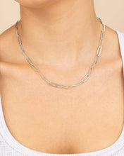 Load image into Gallery viewer, Sterling Silver Large Elongated Paperclip Chain Necklace
