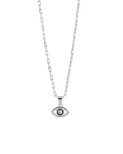 Load image into Gallery viewer, Leidy CZ & Mother of Pearl Evil Eye Pendant Necklace