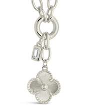 Load image into Gallery viewer, Tilda CZ & Clover Charm Necklace
