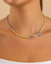 Load image into Gallery viewer, Suzanne Mixed Link Dual Tone Chain Necklace