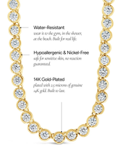 Load image into Gallery viewer, Helene Bezel CZ Tennis Necklace