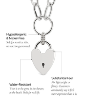 Load image into Gallery viewer, Mirren Heart Padlock Necklace