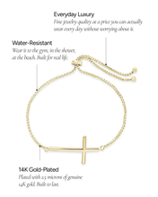 Load image into Gallery viewer, Polished Cross Bolo Bracelet