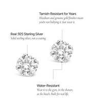 Load image into Gallery viewer, Sterling Silver 5mm CZ Stud Earrings