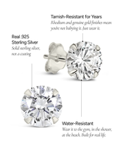Load image into Gallery viewer, Sterling Silver 6mm CZ Stud Earrings