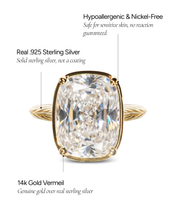 Load image into Gallery viewer, Sterling Silver Elongated Cushion Cocktail Ring