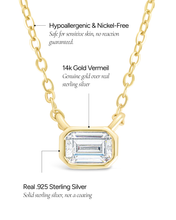 Load image into Gallery viewer, Sterling Silver Emerald Bezel Set Pendant