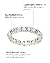 Load image into Gallery viewer, Sterling Silver Gracie CZ Eternity Ring