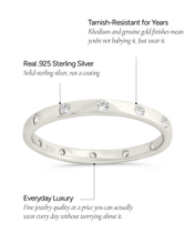 Load image into Gallery viewer, Sterling Silver Mindy CZ Studded Ring