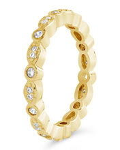 Load image into Gallery viewer, Sterling Silver CZ Bezel Band Ring