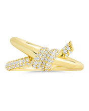 Load image into Gallery viewer, Sterling Silver Irene CZ Twisted Ring