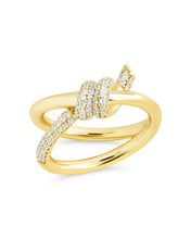 Load image into Gallery viewer, Sterling Silver Irene CZ Twisted Ring