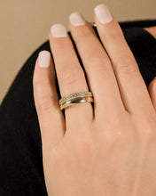 Load image into Gallery viewer, Sterling Silver Jackie CZ Stacking Ring Set of 2