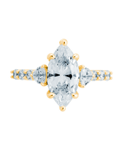 Load image into Gallery viewer, Sterling Silver Marquise & Trillion Ring