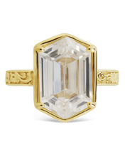 Load image into Gallery viewer, Sterling Silver Hexagon Bezel Ring
