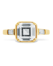 Load image into Gallery viewer, Sterling Silver Asscher Baguette Ring