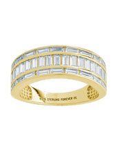 Load image into Gallery viewer, Sterling Silver Kate Baguette Eternity Ring