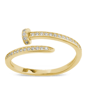 Load image into Gallery viewer, Sterling Silver Journey Twisted Sparkle Wrap Ring