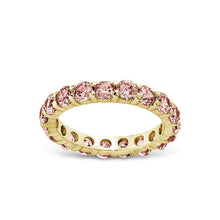 Load image into Gallery viewer, Sterling Silver Gracie Pink Sapphire CZ Eternity Ring