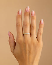 Load image into Gallery viewer, Sterling Silver 3mm Thin CZ Band Ring
