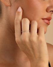 Load image into Gallery viewer, Sterling Silver 1.5mm Thin CZ Band Ring
