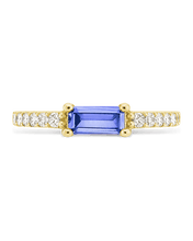 Load image into Gallery viewer, Sterling Silver Thin Aquamarine CZ Stacking Birthstone Ring