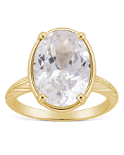 Load image into Gallery viewer, Sterling Silver Oval Cut CZ Cocktail Ring