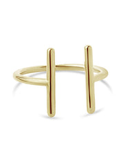 Load image into Gallery viewer, Sterling Silver Parallel Bar Ring