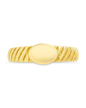 Load image into Gallery viewer, Sterling Silver Dixie Ribbed Signet Ring