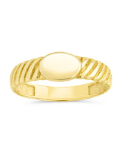 Load image into Gallery viewer, Sterling Silver Dixie Ribbed Signet Ring